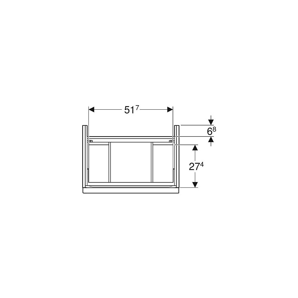 Geberit iCon Unterschrank für Waschtisch 2 Schubladen verkürzte Ausladung WT 60cm La... GEBERIT-502307JK1 4025410942463 (Abb. 5)