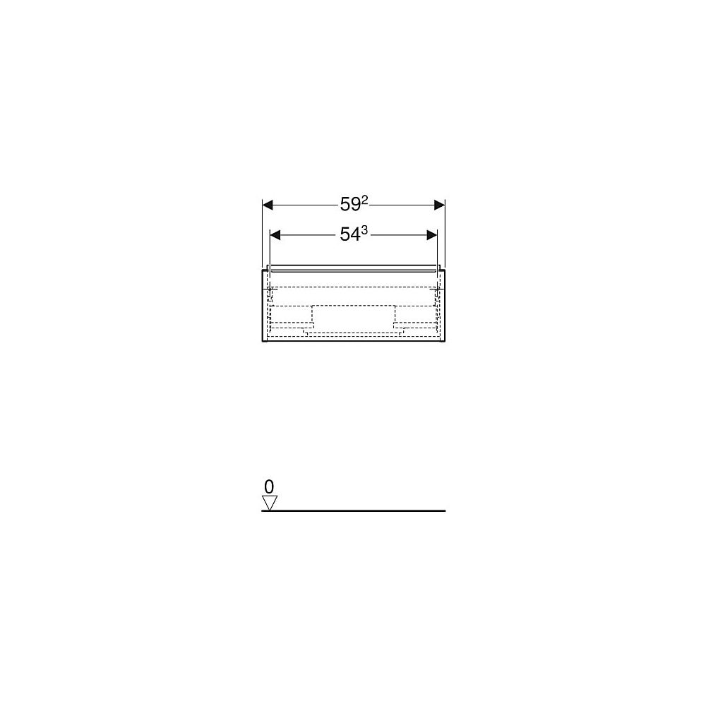 Geberit iCon Unterschrank für Waschtisch, 1 Schublade Waschtisch 60cm, Weiß lackiert... GEBERIT-502310011 4025410941435 (Abb. 6)