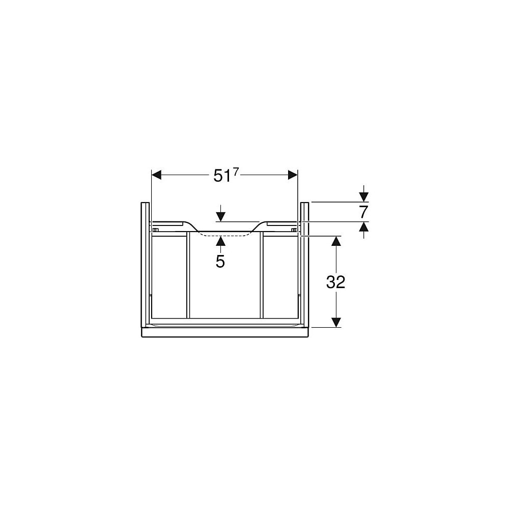 Geberit iCon Unterschrank für Waschtisch, 1 Schublade Waschtisch 60cm, Weiß lackiert... GEBERIT-502310011 4025410941435 (Abb. 5)