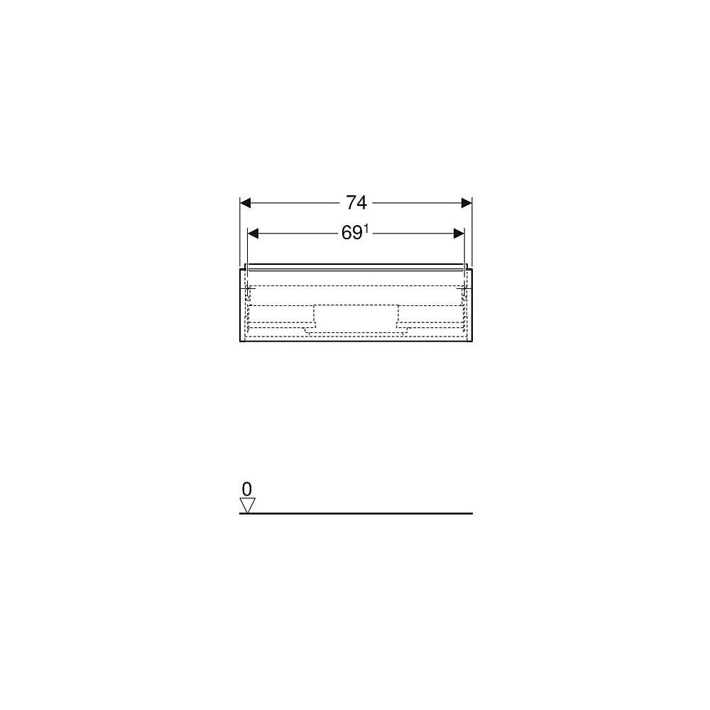 Geberit iCon Unterschrank für Waschtisch, 1 Schublade Waschtisch 75cm, Weiß, lackier... GEBERIT-502311012 4025410941473 (Abb. 6)