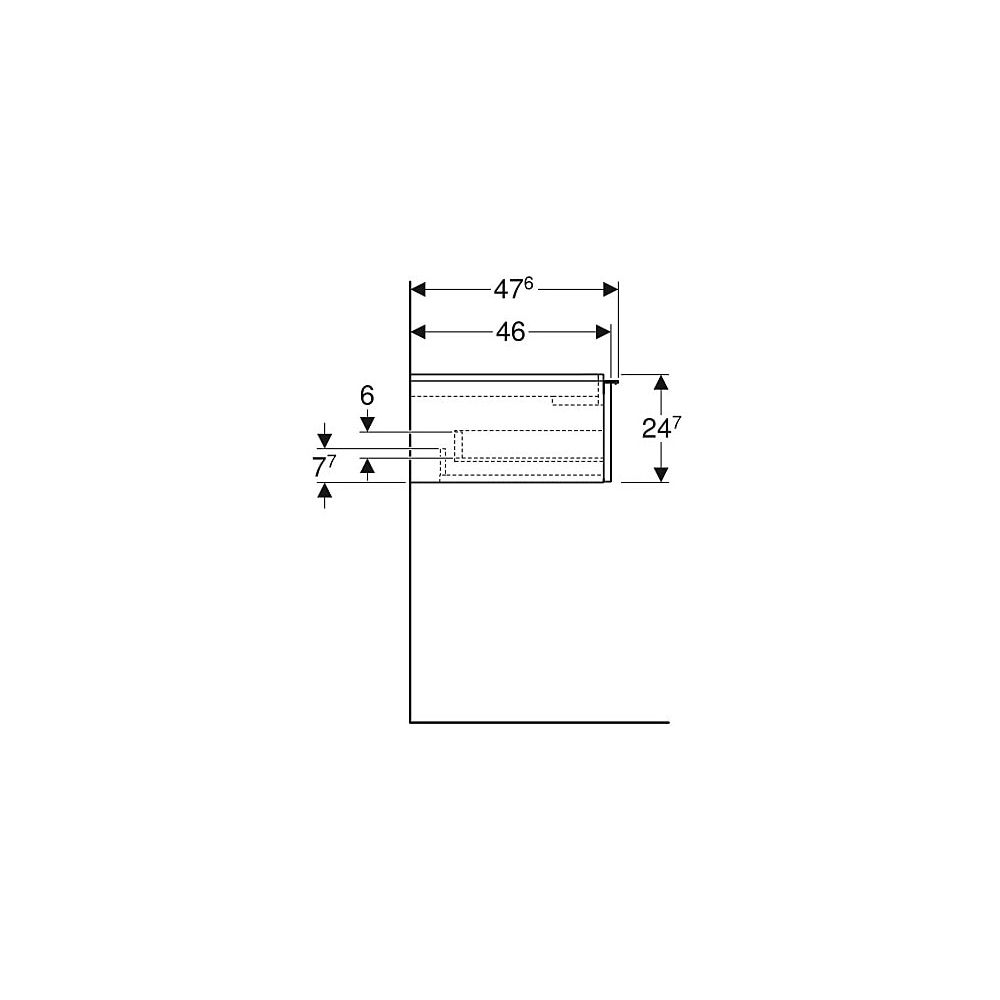Geberit iCon Unterschrank für Waschtisch 1 Schublade Waschtisch 90cm Sandgrau lackie... GEBERIT-502312JL1 4025410942678 (Abb. 7)