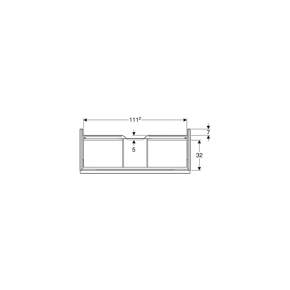 Geberit iCon Unterschrank für Waschtisch 1 Schublade Waschtisch 120cm Sandgrau lacki... GEBERIT-502313JL1 4025410942715 (Abb. 5)