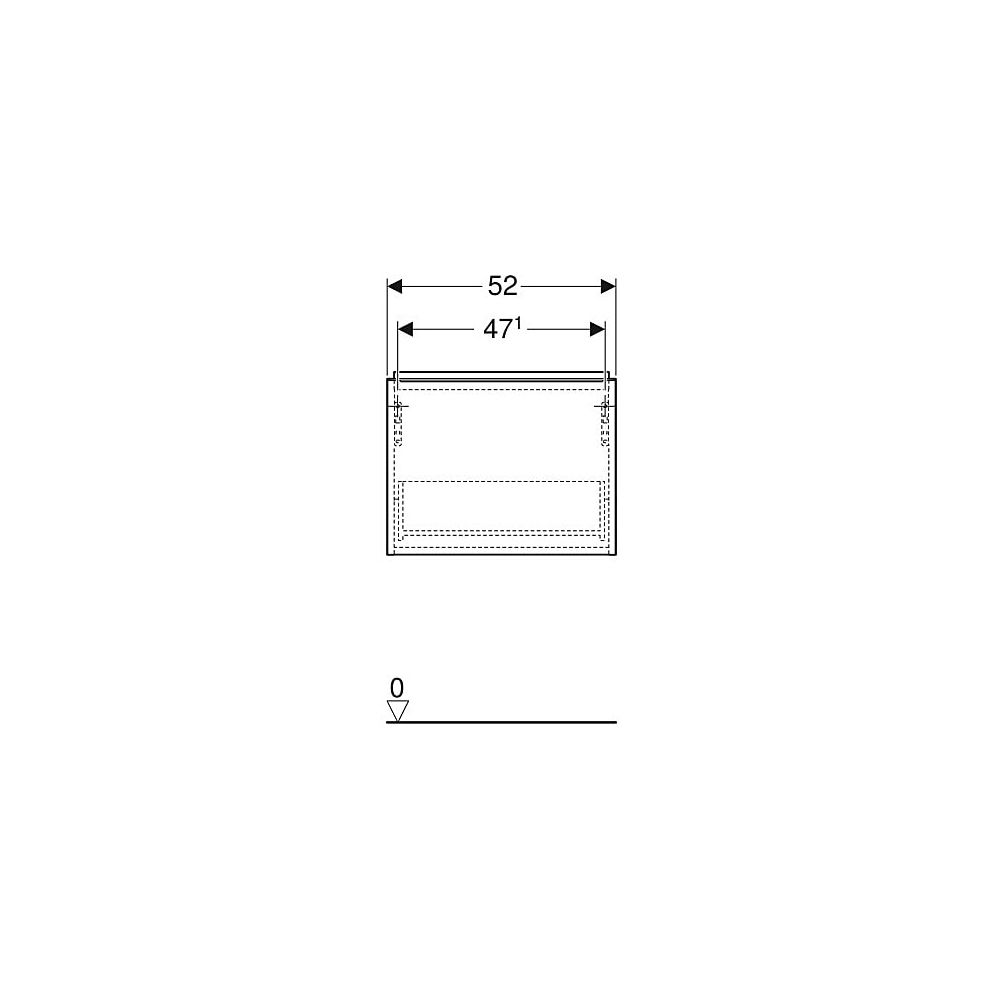 Geberit iCon Unterschrank für Handwaschbecken, 1 Schublade 53x41,5cm, Weiß, lackiert... GEBERIT-502302013 4025410941213 (Abb. 6)