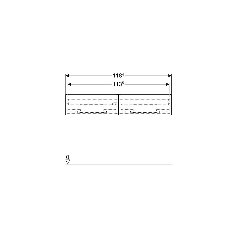 Geberit iCon Unterschrank für Doppelwaschtisch, 2 Schubladen 120x24,7cm, Eiche Melam... GEBERIT-502314JH1 4025410942739 (Abb. 6)