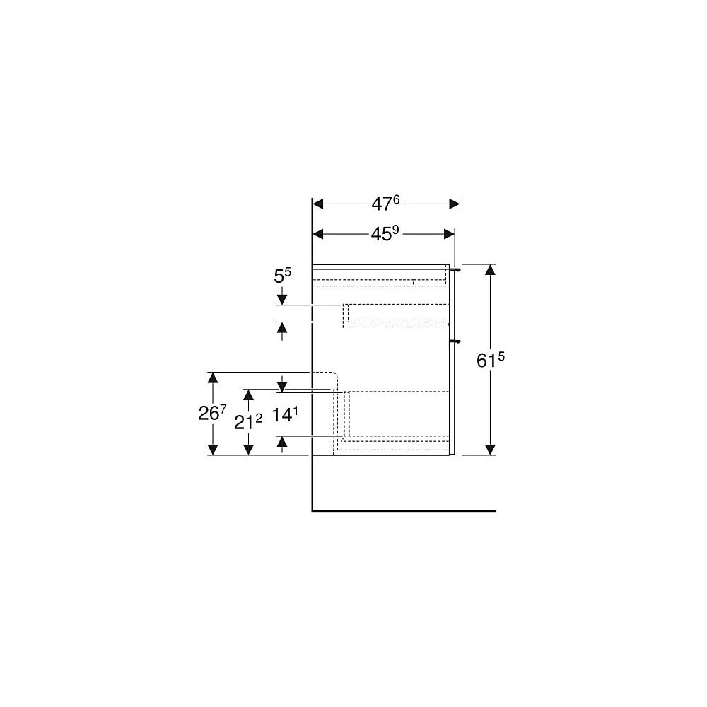 Geberit iCon Unterschrank für Doppelwaschtisch 4 Schubladen 120x615cm Sandgrau lacki... GEBERIT-502309JL1 4025410942555 (Abb. 7)