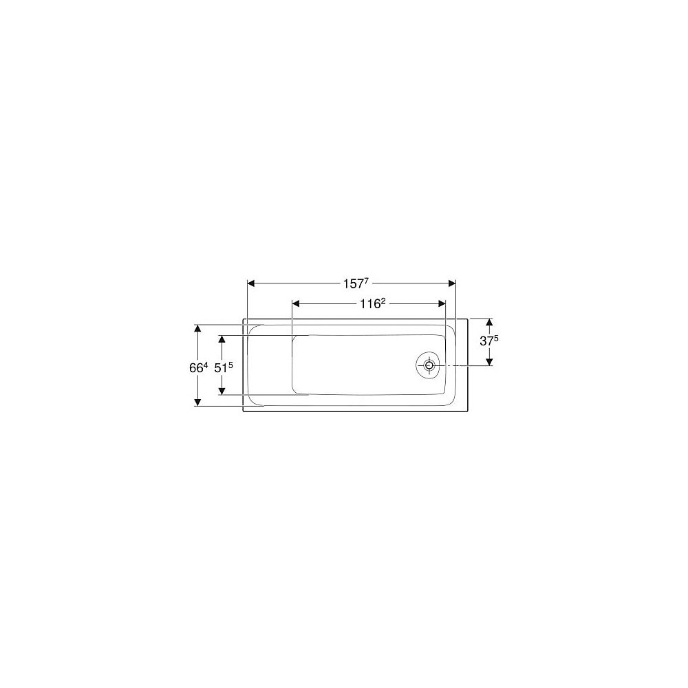 Geberit Tawa Rechteckbadewanne schmaler Rand 170x75cm, Gesamtvolumen 234l... GEBERIT-554131011 4025410872722 (Abb. 4)