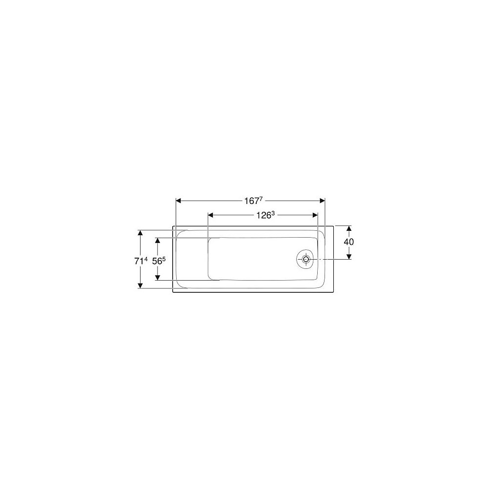 Geberit Tawa Rechteckbadewanne schmaler Rand 180x80cm, Gesamtvolumen 273l... GEBERIT-554132011 4025410872814 (Abb. 4)