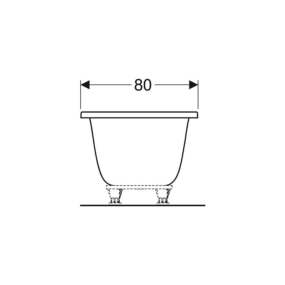 Geberit Tawa Rechteckbadewanne schmaler Rand 180x80cm, Gesamtvolumen 273l... GEBERIT-554132011 4025410872814 (Abb. 6)