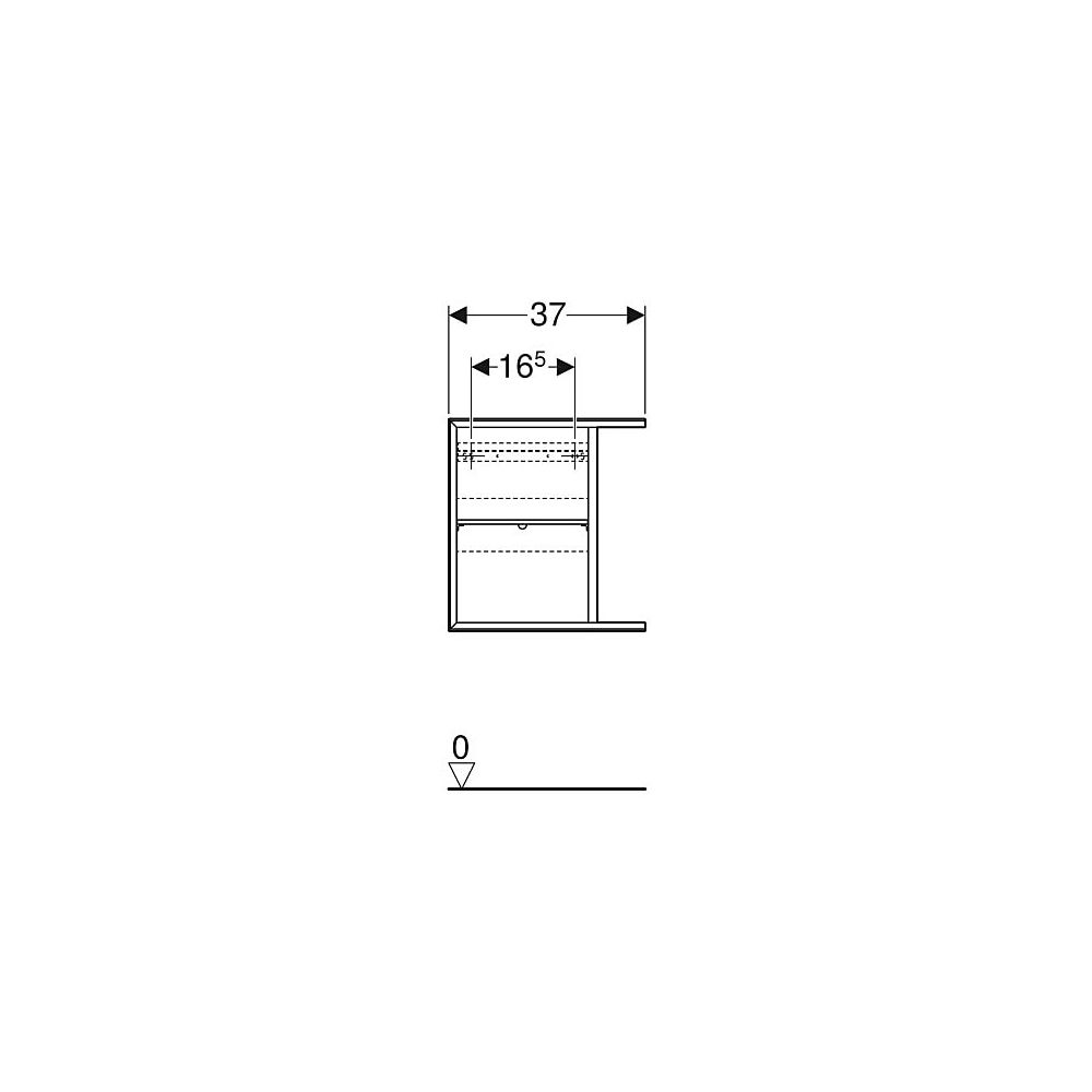 Geberit iCon Seitenelement, 37x40x27,3cm, Eiche Melamin Holzstruktur... GEBERIT-502325JH1 4025410943170 (Abb. 6)