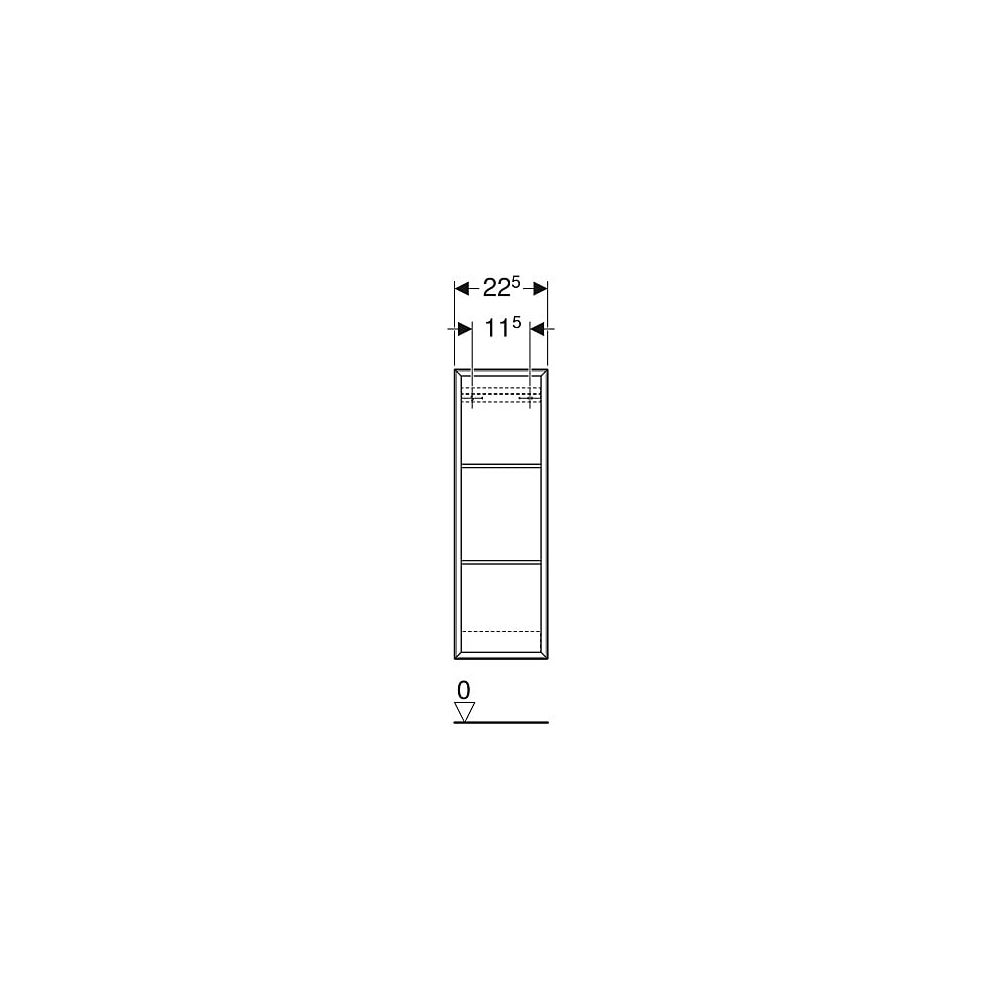 Geberit iCon Regal rechteckig, 22,5x70x13,2cm, Weiß lackiert matt... GEBERIT-502320013 4025410941701 (Abb. 5)
