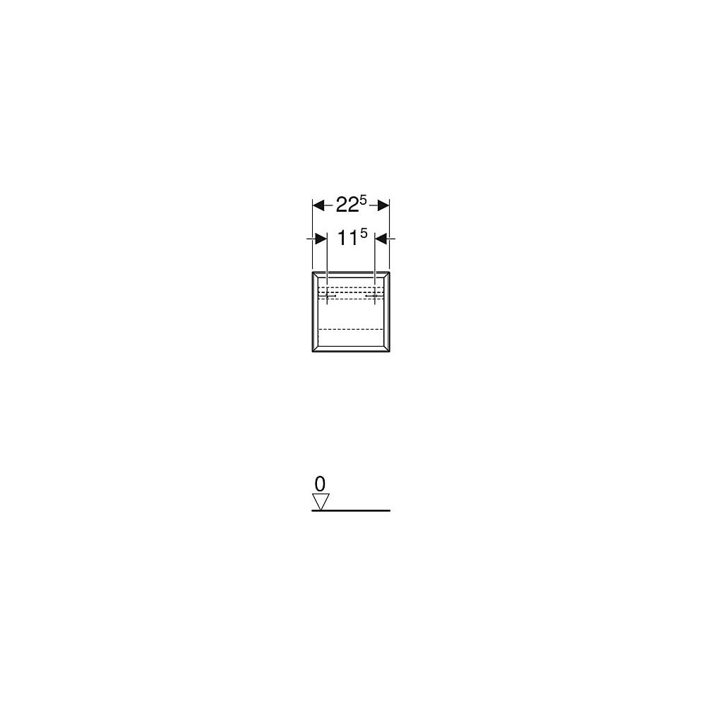 Geberit iCon Wandbox quadratisch, 22,5x23,3x13,2cm, Weiß lackiert matt... GEBERIT-502321013 4025410941725 (Abb. 5)