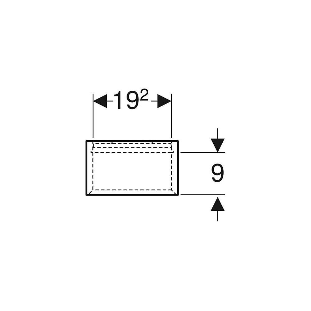 Geberit iCon Regal rechteckig, 22,5x70x13,2cm, Weiß lackiert matt... GEBERIT-502320013 4025410941701 (Abb. 4)