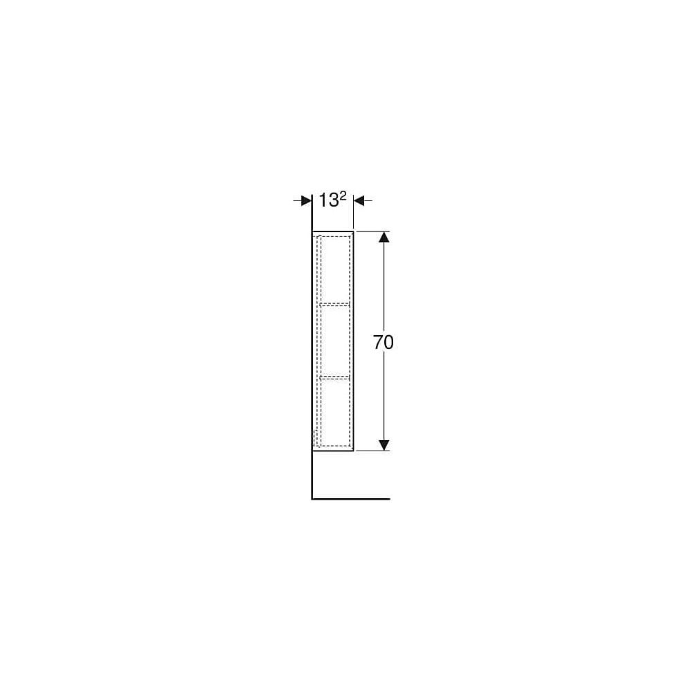Geberit iCon Regal rechteckig, 22,5x70x13,2cm, Weiß lackiert matt... GEBERIT-502320013 4025410941701 (Abb. 6)