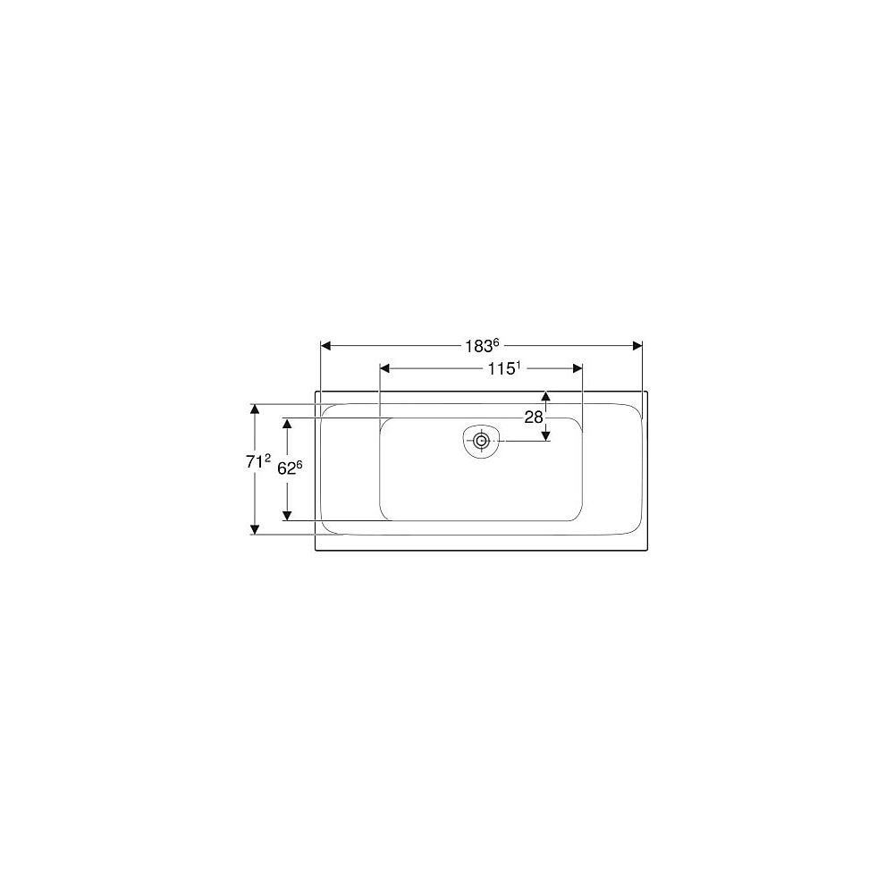 Geberit Tawa Rechteckbadewanne schmaler Rand, Duo 190x90cm, Gesamtvolumen 330l... GEBERIT-554135011 4025410872746 (Abb. 4)