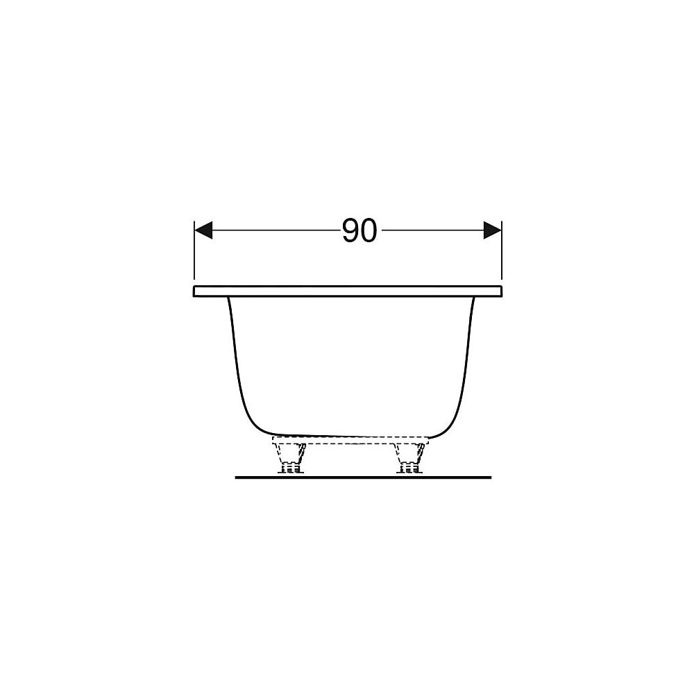 Geberit Tawa Rechteckbadewanne schmaler Rand, Duo 190x90cm, Gesamtvolumen 330l... GEBERIT-554135011 4025410872746 (Abb. 6)