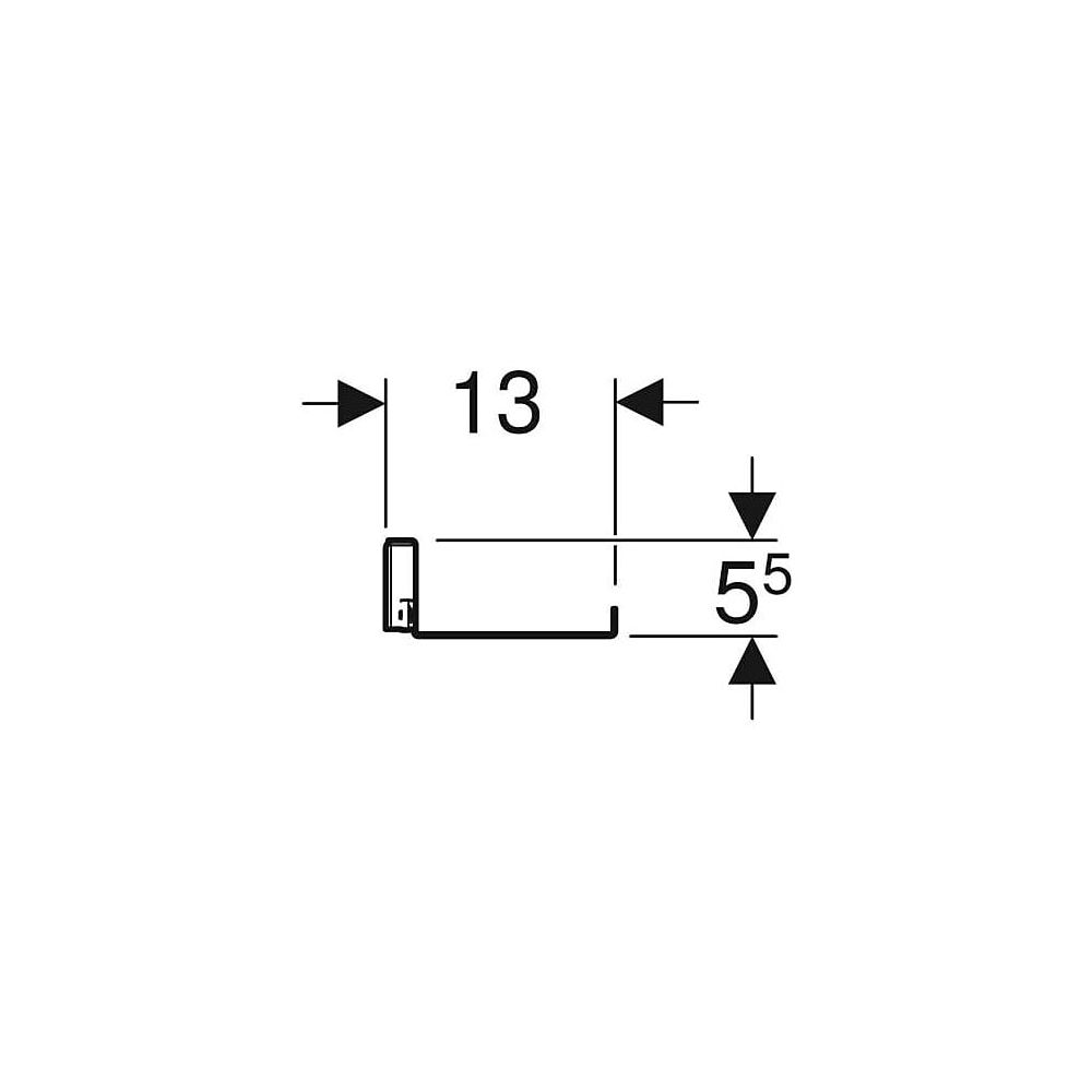 Geberit Wandablage, 67,5x5,5x13cm, Sandgrau pulverbeschichtet matt... GEBERIT-502327JL1 4025410943248 (Abb. 6)