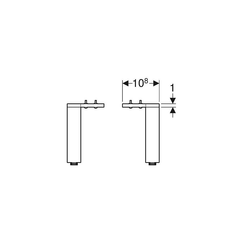 Geberit Set Füße Höhe 18cm, Hochglanz verchromt... GEBERIT-502329001 4025410941855 (Abb. 5)