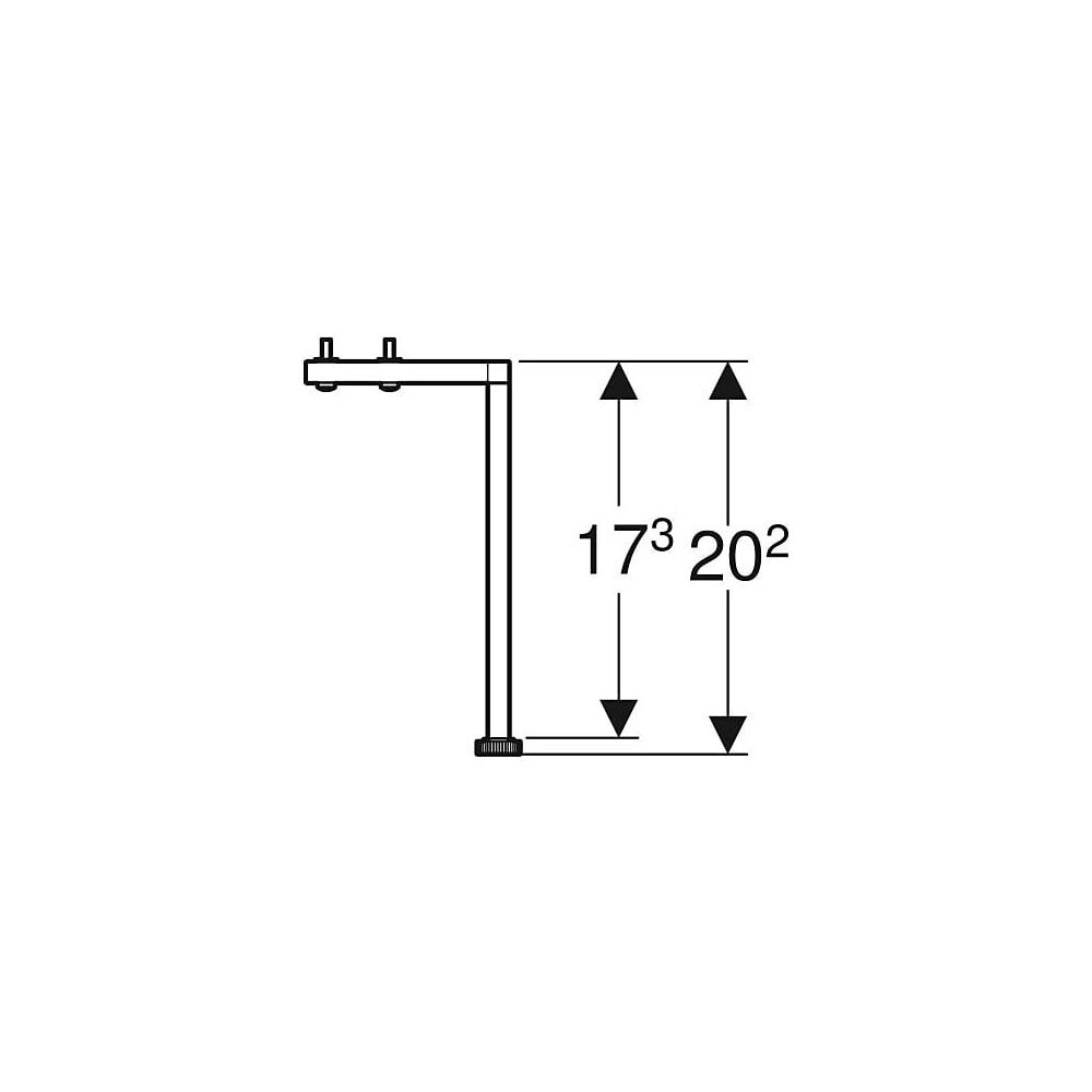 Geberit Set Füße Höhe 18cm, Hochglanz verchromt... GEBERIT-502329001 4025410941855 (Abb. 6)