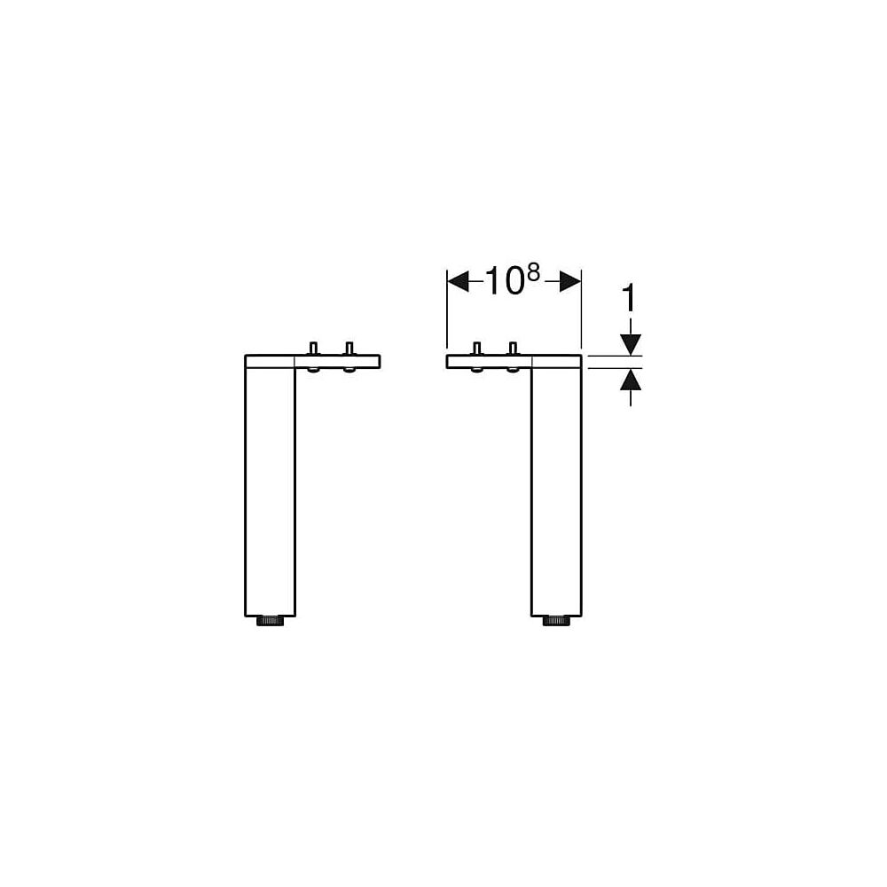 Geberit Set Füße Höhe 21,7cm, Hochglanz verchromt... GEBERIT-502330001 4025410941862 (Abb. 5)