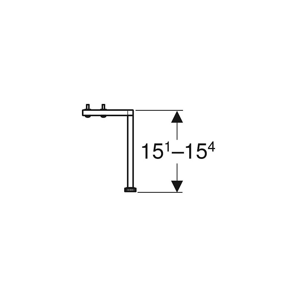 Geberit Set Füße Höhe 15,1-15,4cm, Hochglanz verchromt... GEBERIT-500367001 4025416430476 (Abb. 6)