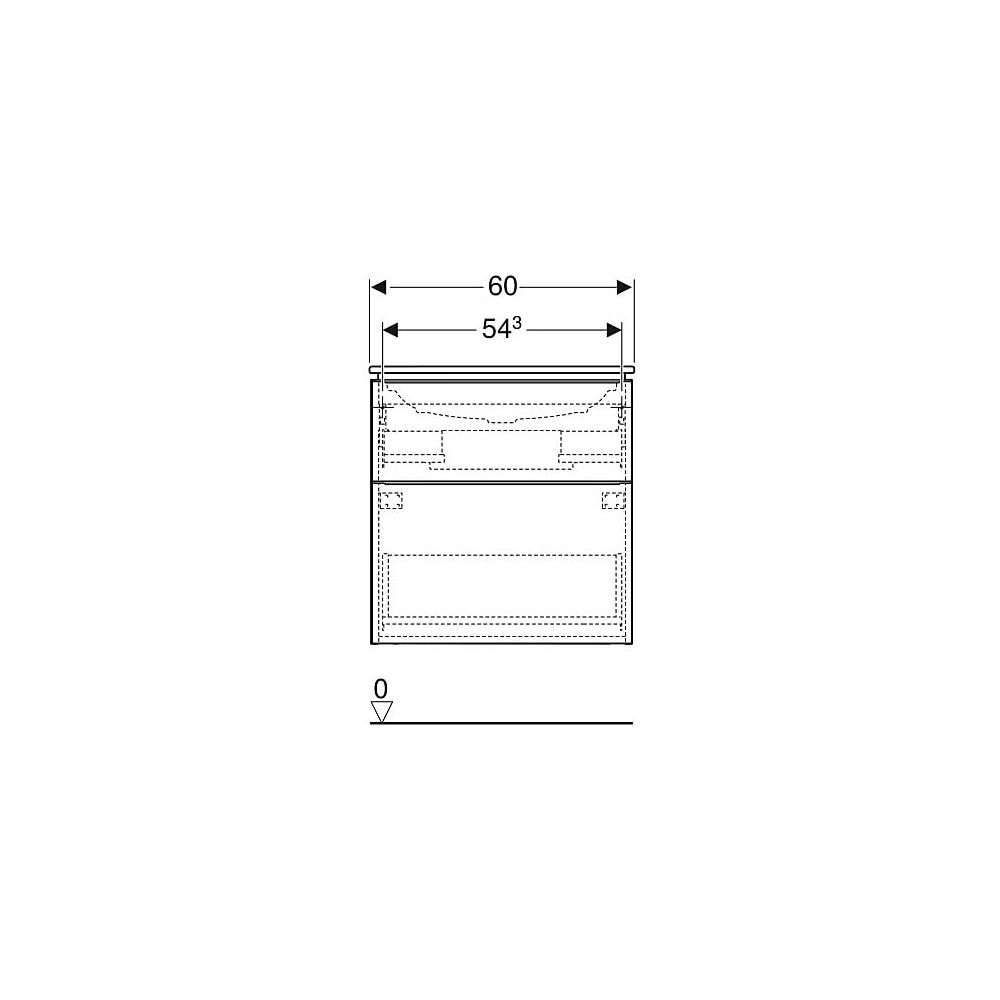 Geberit iCon Set Möbelwaschtisch schmaler Rand 2 Schubladen Ansch. 60cm KeraTect Wei... GEBERIT-502331013 4025410941893 (Abb. 5)
