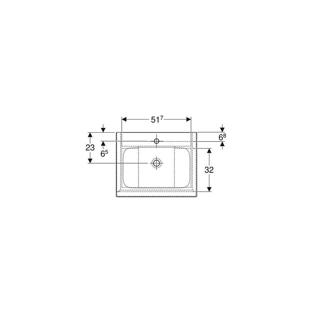 Geberit iCon Set Möbelwaschtisch schmaler Rand 2 Schubladen Ansch. 60cm KeraTect Wei... GEBERIT-502331013 4025410941893 (Abb. 4)