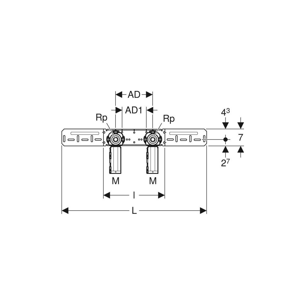 Geberit PushFit Anschlussdose 90 Grad für Schnellkupplung, vormontiert... GEBERIT-650797003 4025410947789 (Abb. 4)