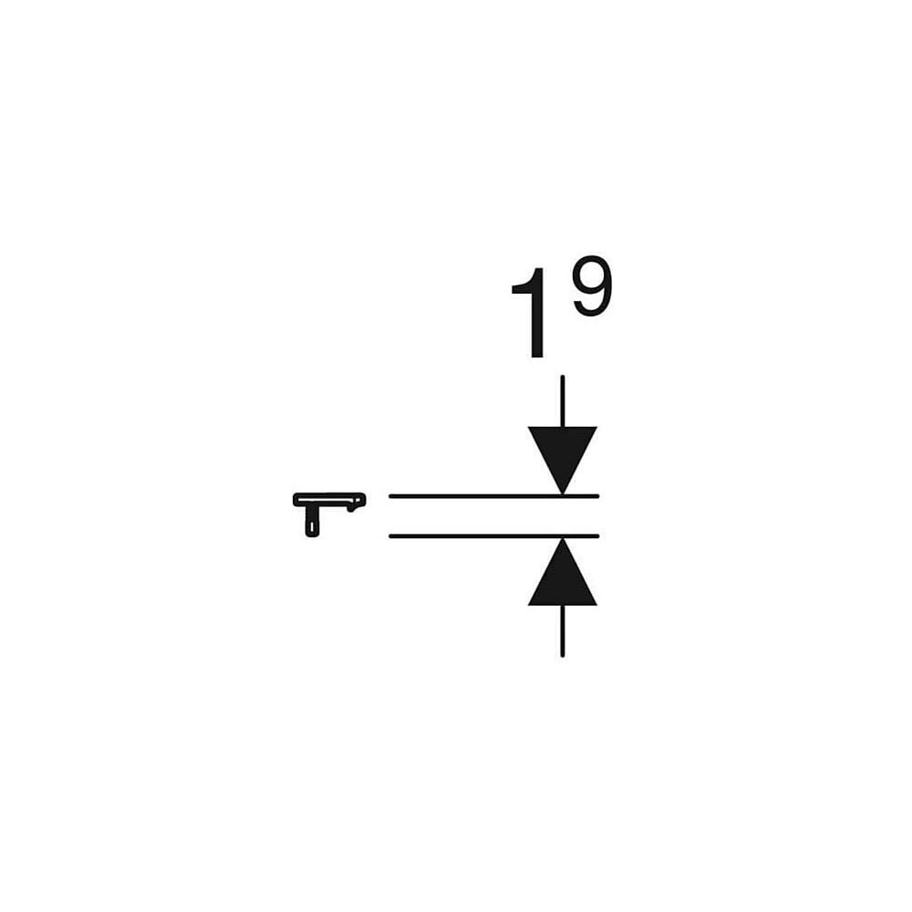 Geberit iCon Griff Sandgrau/pulverbeschichtet matt, Breite 44,7cm... GEBERIT-502357JL1 4025410944535 (Abb. 6)