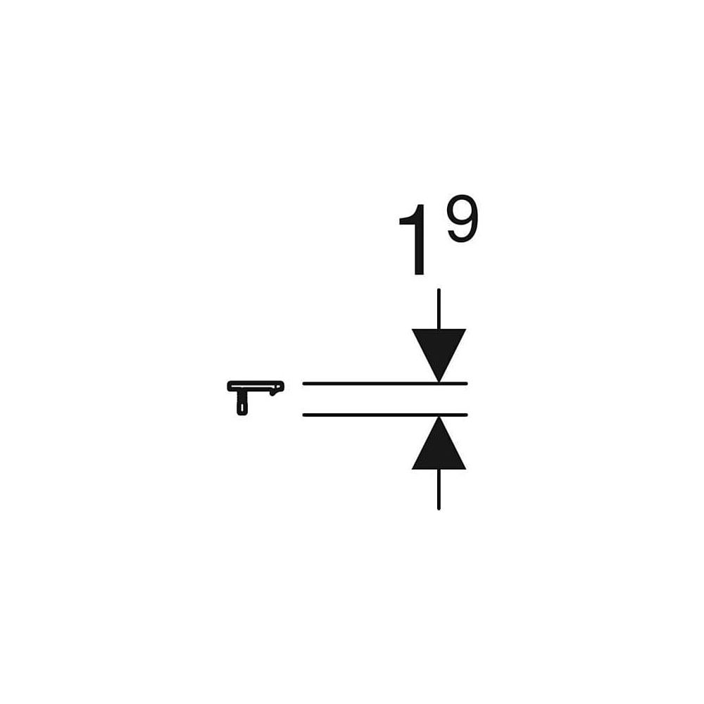 Geberit iCon Griff Mattschwarz/pulverbeschichtet matt, Breite 36,7cm... GEBERIT-502356141 4025410626783 (Abb. 7)