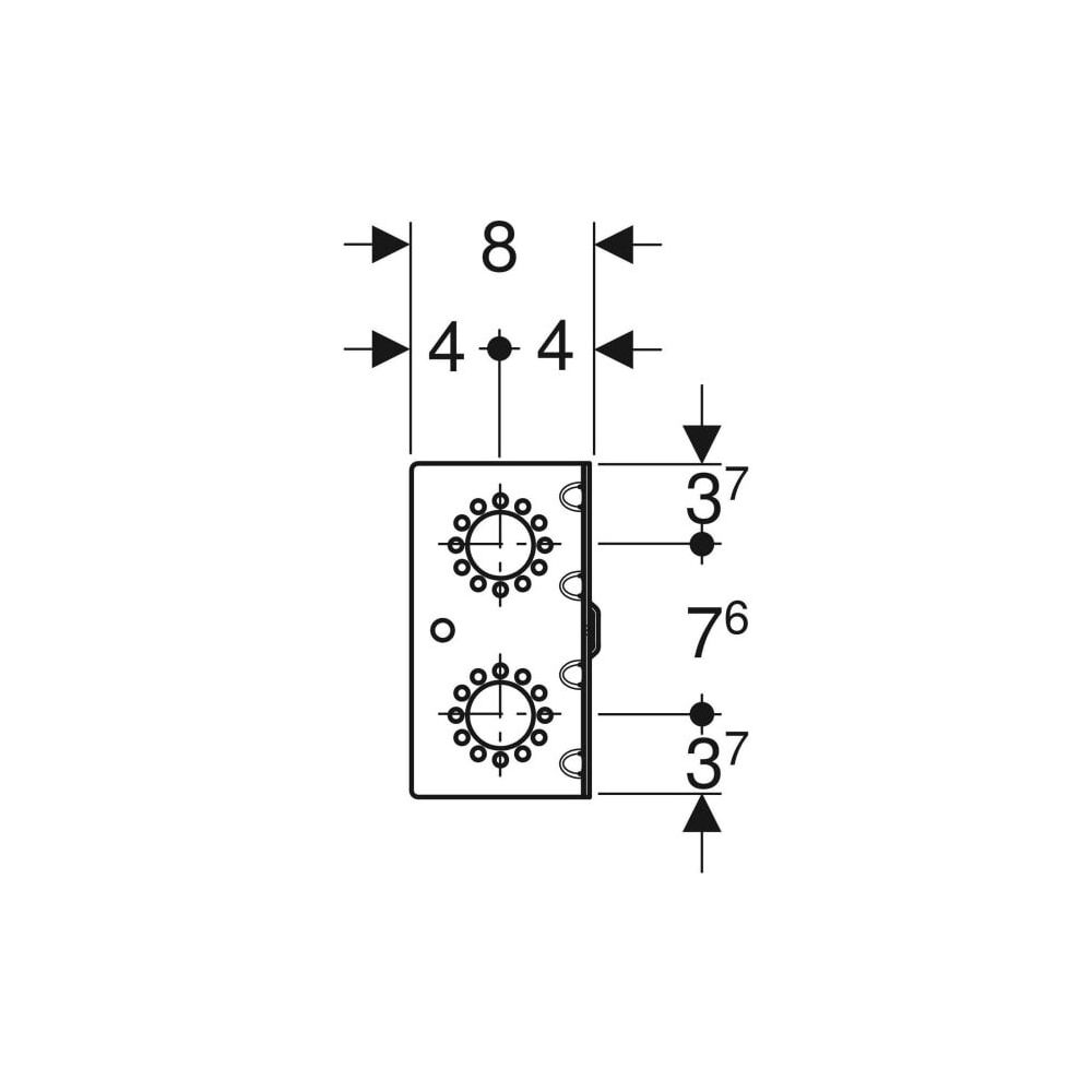 Geberit GIS Traverse für vertikal montierte Wandarmatur Aufputz, mit zwei Wasseransc... GEBERIT-461746001 4025416610564 (Abb. 4)