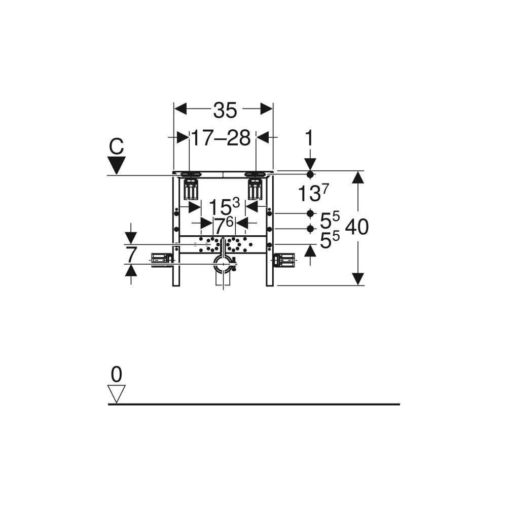 Geberit Kombifix Element für Waschtisch, Standarmatur... GEBERIT-457430001 4025416500858 (Abb. 4)
