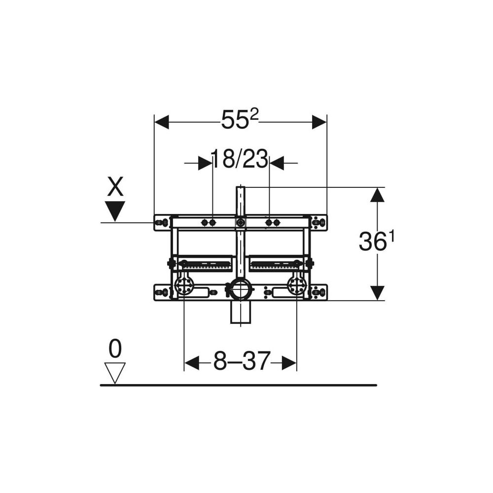 Geberit Kombifix Element für Bidet, universell... GEBERIT-457530001 4025416500865 (Abb. 4)