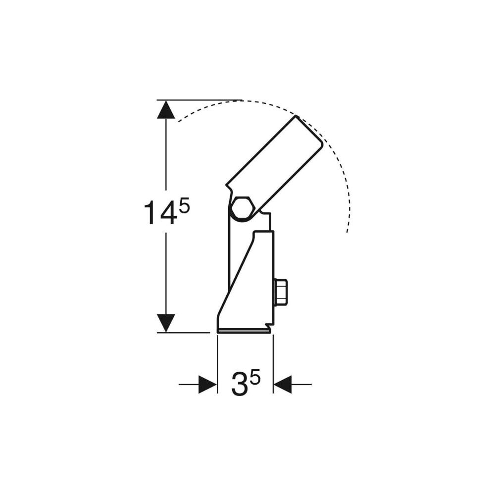 Geberit GIS Winkel verstellbar, für Dachschräge... GEBERIT-461191001 4025410520210 (Abb. 5)