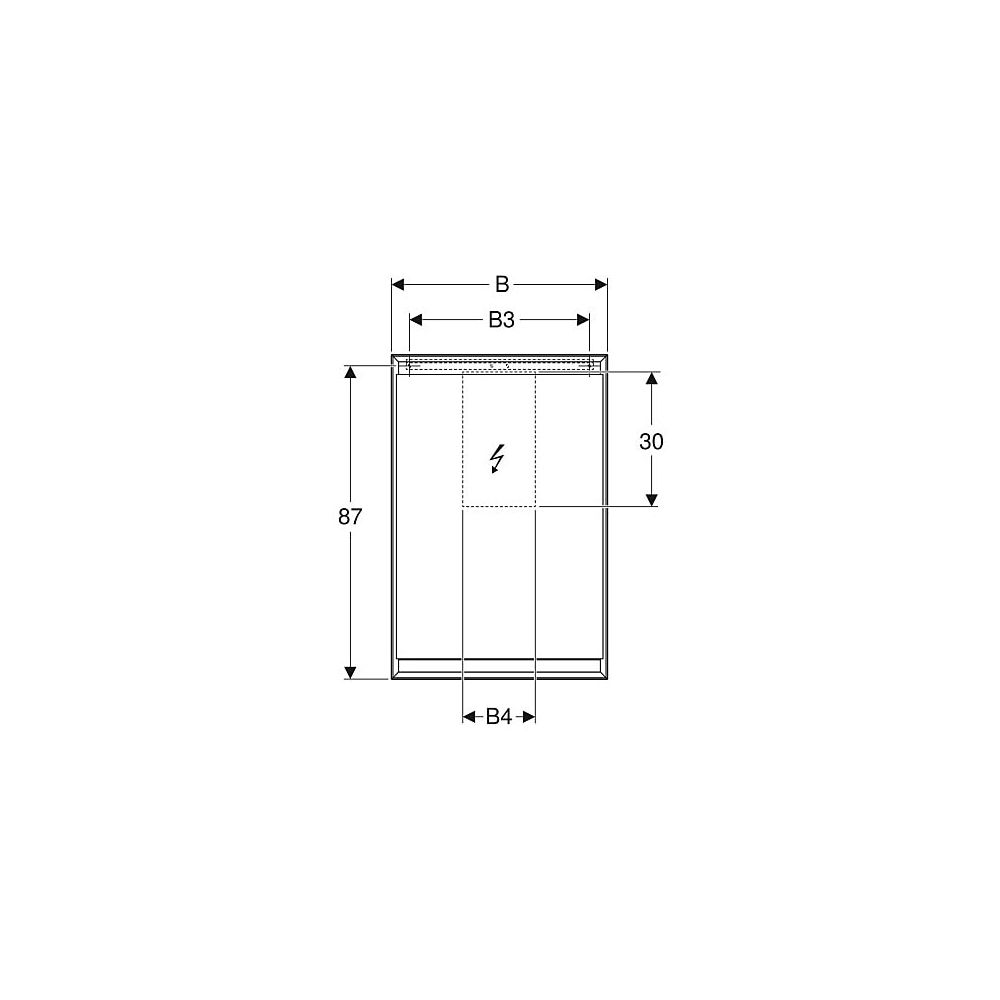 Geberit ONE Spiegelschrank mit ComfortLight, 1 Tür, AP-Montage, Höhe 90cm B 60cm, Al... GEBERIT-505810001 4025410521415 (Abb. 5)