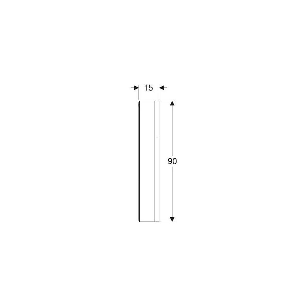 Geberit ONE Spiegelschrank mit ComfortLight, 1 Tür, AP-Montage, Höhe 90cm B 60cm, Al... GEBERIT-505810001 4025410521415 (Abb. 6)
