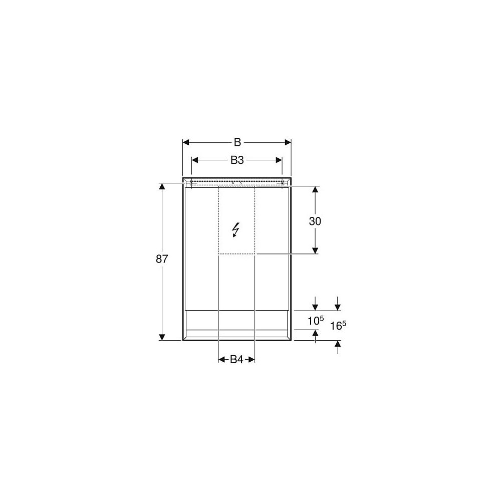 Geberit ONE Spiegelschrank mit Nische und ComfortLight, 1 Tür links, AP-Montage, H 9... GEBERIT-505830002 4025410520371 (Abb. 5)