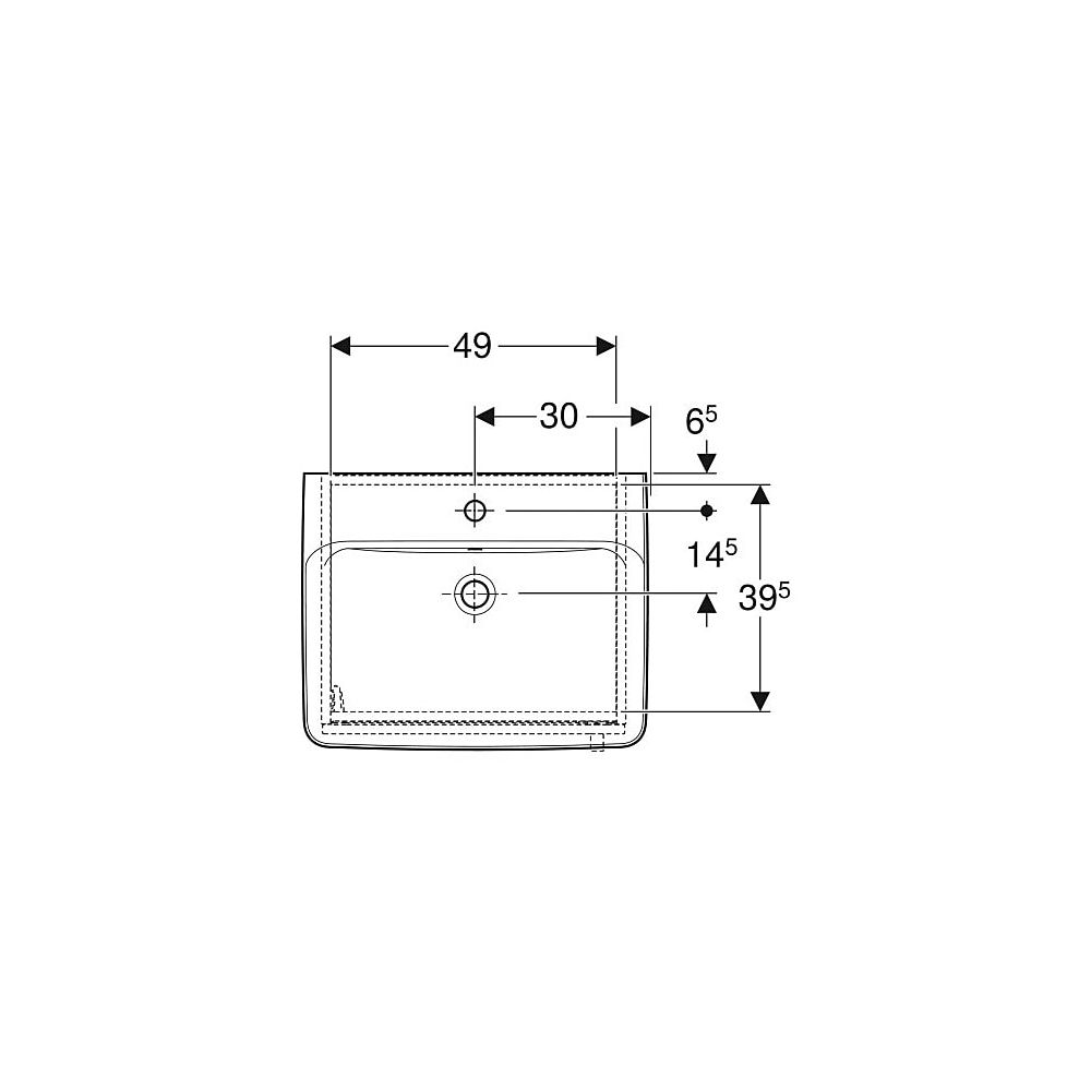 Geberit Bambini Set Waschtisch, Unterschrank, 59,5x56,3x48,3cm, Hahnloch mittig, Übe... GEBERIT-501927011 4025410905598 (Abb. 4)