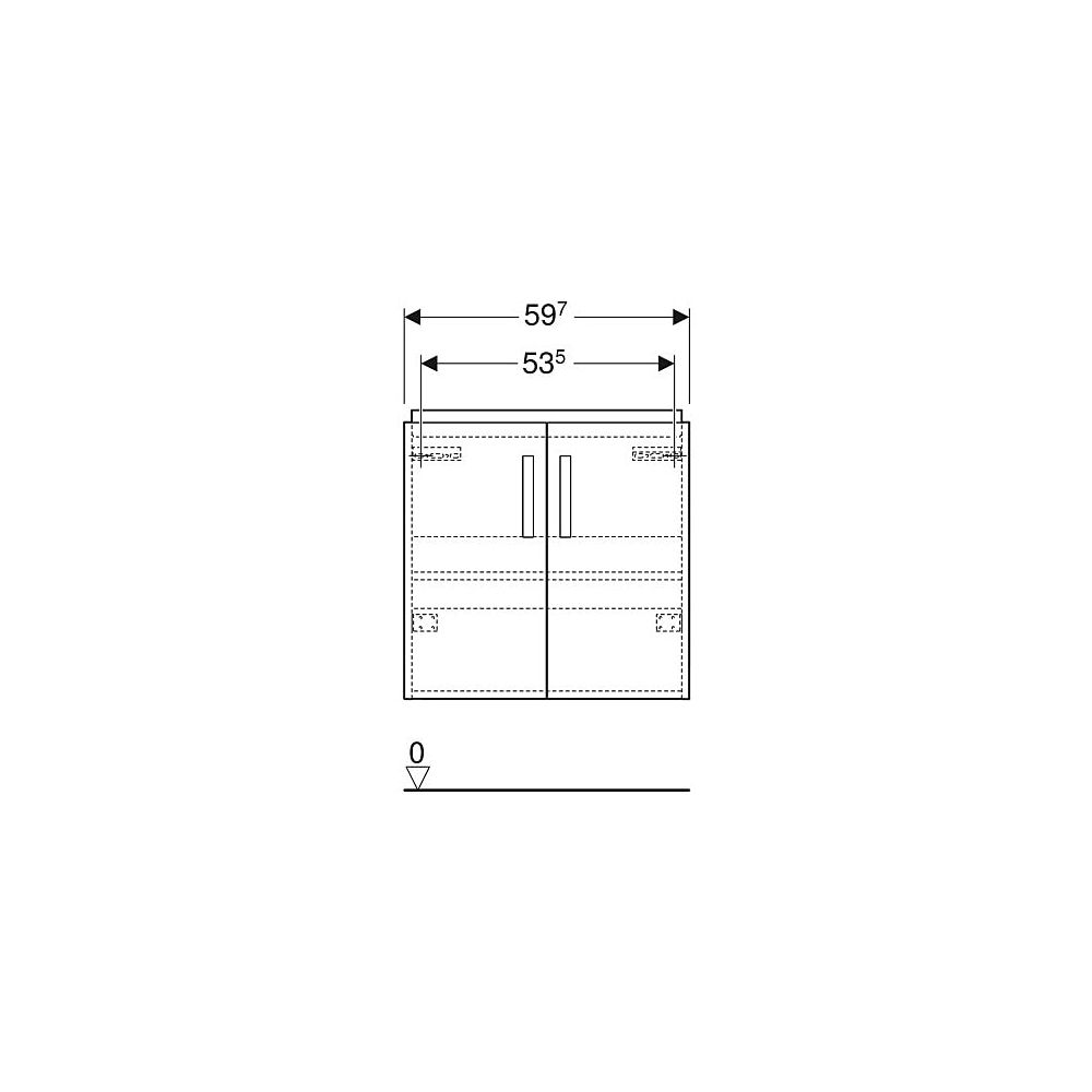 Geberit Renova Compact Unterschrank für Waschtisch, 2 Türen 59,7x60,5x39,7cm B Wasch... GEBERIT-501926421 4025410905581 (Abb. 5)