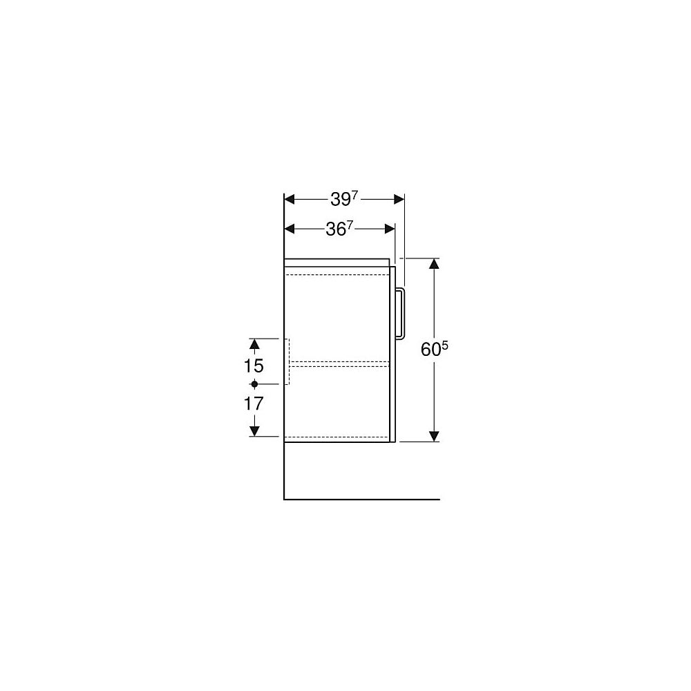 Geberit Renova Compact Unterschrank für Waschtisch, 2 Türen 59,7x60,5x39,7cm B Wasch... GEBERIT-501926421 4025410905581 (Abb. 6)