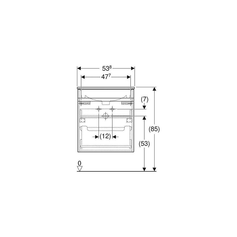 Geberit Renova Plan Set Möbelwaschtisch 55cm, Unterschr., 1 Schubl./1 Innenschubl., ... GEBERIT-501914001 4025410905345 (Abb. 5)