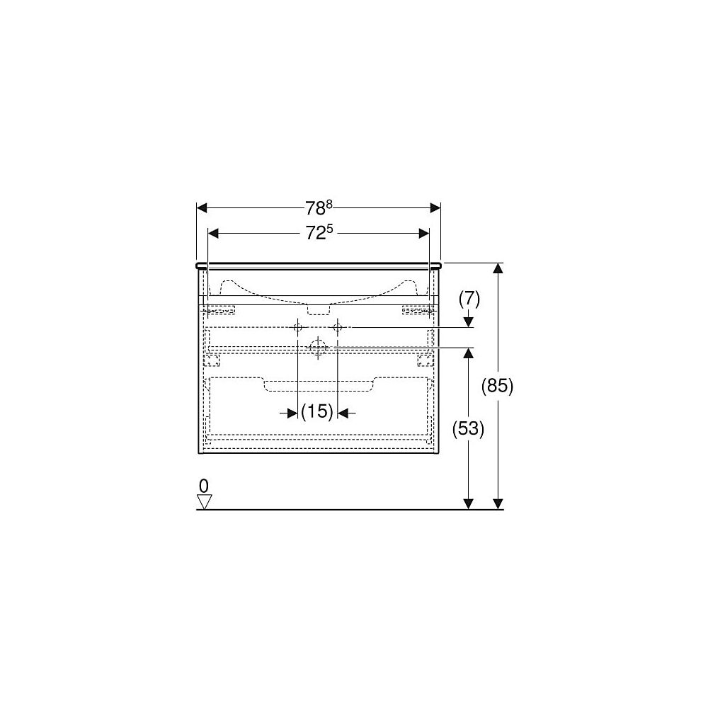 Geberit Renova Plan Set Möbelwaschtisch 80cm, Unterschr., 1 Schubl./1 Innenschubl., ... GEBERIT-501916JK1 4025410905901 (Abb. 5)