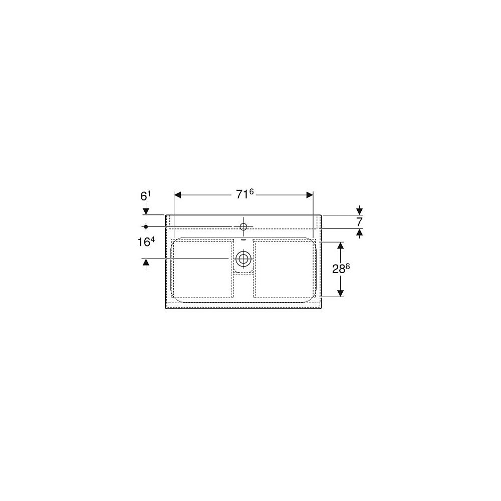 Geberit Renova Plan Set Möbelwaschtisch 80cm, Unterschr., 1 Schubl./1 Innenschubl., ... GEBERIT-501916JK1 4025410905901 (Abb. 4)