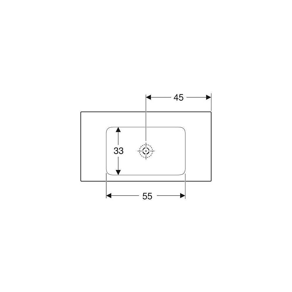 Geberit ONE Möbelwaschtisch Abgang vertikal, Breite 90cm, Tiefe 48cm, ohne Hahnloch,... GEBERIT-505011013 4025410953582 (Abb. 4)