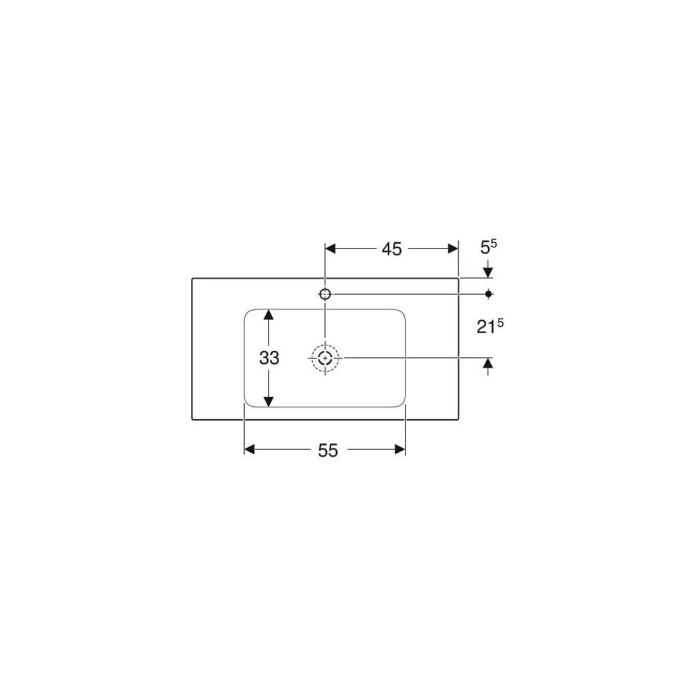 Geberit ONE Möbelwaschtisch Abgang vertikal, Breite 90cm, Tiefe 48cm, Hahnloch mitti... GEBERIT-505010013 4025410953537 (Abb. 4)