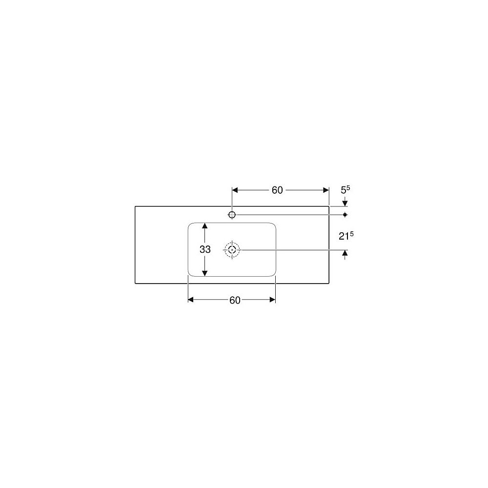 Geberit ONE Möbelwaschtisch Abgang vertikal, Breite 120cm, Tiefe 48cm, Hahnloch mitt... GEBERIT-505010015 4025410953551 (Abb. 4)