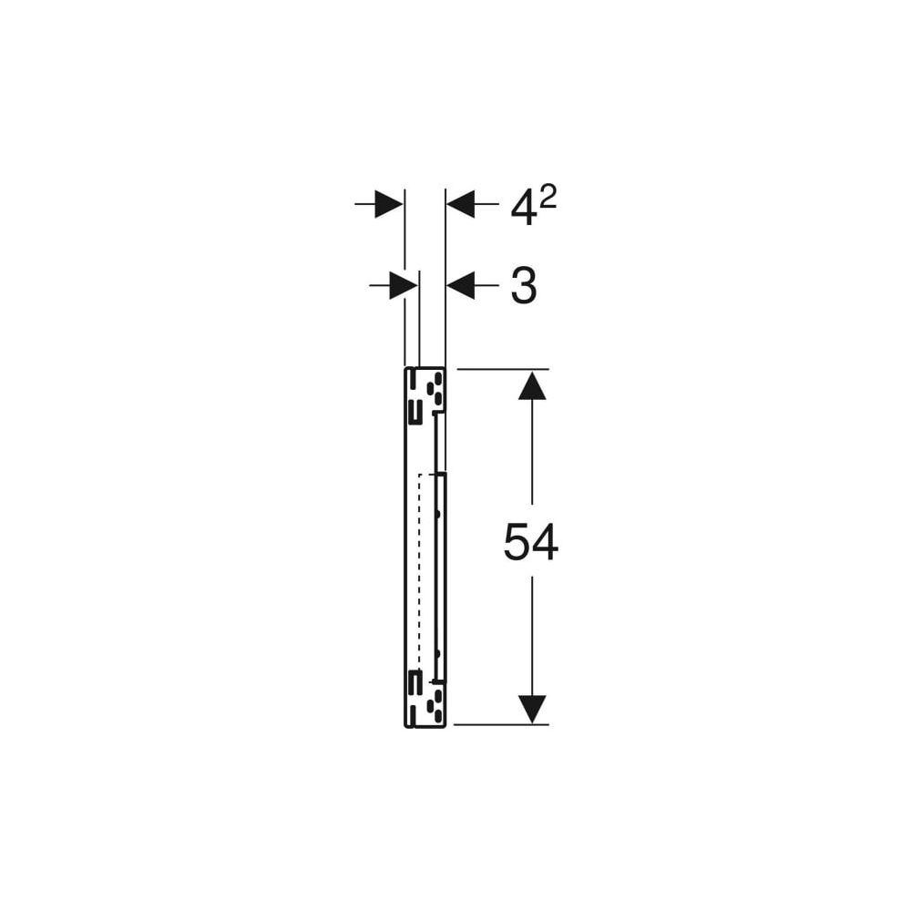 Geberit Duofix Montageplatte für Waschtisch mit Unterschrank, zwei Auslaufarmaturen,... GEBERIT-111056001 4025410948199 (Abb. 5)