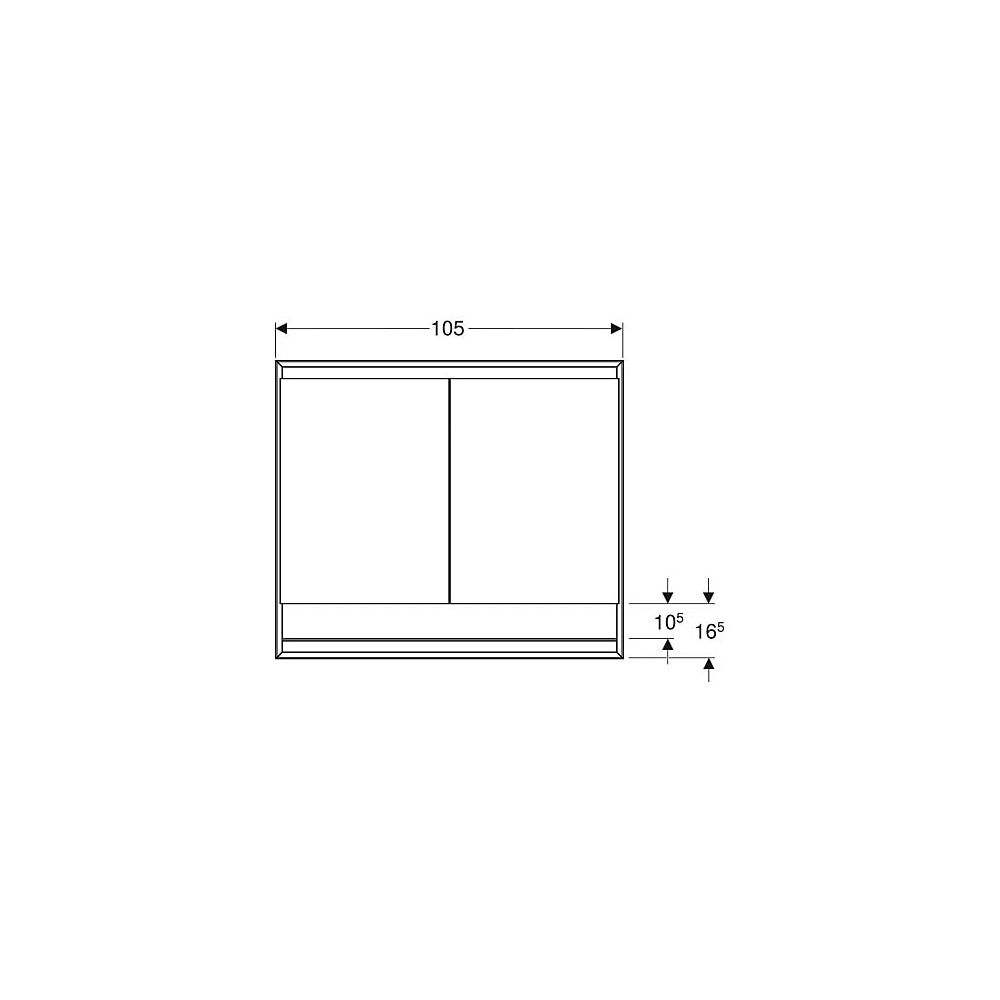 Geberit ONE Spiegelschrank mit Nische und ComfortLight, 2 Türen, UP-Montage, H 90cm ... GEBERIT-505824002 4025410935403 (Abb. 5)