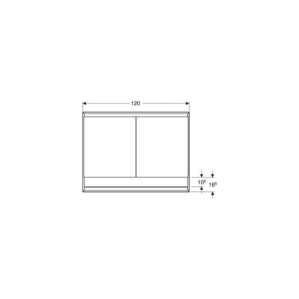 Geberit ONE Spiegelschrank mit Nische und ComfortLight, 2 Türen, UP-Montage, H 90cm ... GEBERIT-505825002 4025410935441 (Abb. 5)