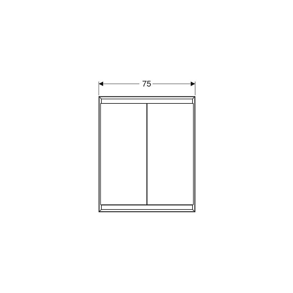 Geberit ONE Spiegelschrank mit ComfortLight, 2 Türen, UP-Montage, Höhe 90cm B 75cm, ... GEBERIT-505802002 4025410934925 (Abb. 5)