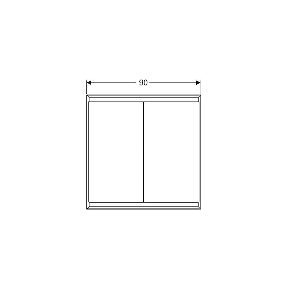 Geberit ONE Spiegelschrank mit ComfortLight, 2 Türen, UP-Montage, Höhe 90cm B 90cm, ... GEBERIT-505803002 4025410934963 (Abb. 5)